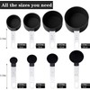 Measuring Cups & Spoons Set of 8 Pieces, Stackable Stainless