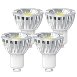 JSXing Bombillas LED GU10, Foco de Inundación Led GU10 Base Spotlight 5W (Equivalente a Una Bombilla Halógena de 40W) para Iluminación de Pista Empotrada de Paisaje (Luz Cálida 3000K, 4P)