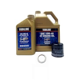 Yamaha BOLT (2014-2024) all Models Oil Filter Change Kit Yamaha Part# 5GH-13440-90-00 Supercedes Part# 5GH-13440-80-00 and 5 Quarts High Performance LUB-10W40-FS-12