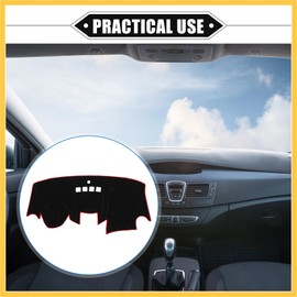 REPAIROCK Dashboard Cover Compatible for Ford Fiesta 2011-2019, Nonslip Polyester Red Dash Cover Mat Dash Board Protector Cover Auto Replacement Parts