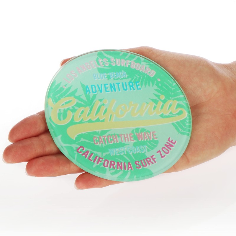 com-four® 8 x Glass Coasters for Drinks - Round Drinks
