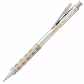 Pentel GraphGear 1000 Mechanical Pencil Chrome & Yellow 0.9mm NEW