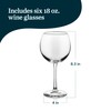 Libbey Vina Red Balloon Wine Glasses, 18.25 Oz Elegant Large