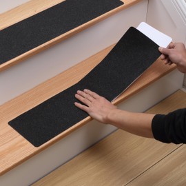MBIGM 12-Pack Non-Slip Outdoor Stair Treads - Anti Slip 6" X 24" Grip Tape Adhesive Strips - Heavy Duty Traction for Steps, Staircase, Deck
