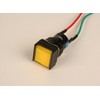 PilotLights 12 Volt DC Pilot Light, 17mm Square Panel Indicator