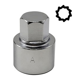 JEUCLEL 525 Wheel Locking Nut Key Compatible with VW VAG Volkswagen, (Socket OD 28mm - ID 25mm), Wheel Lock Nut Socket Adapter, Wheel Anti-Theft Lug Nut Removal Tool, Anti-Theft Screw Remover