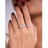 IMOLOVE Moissanite Wedding Band for Women Eternity Bands Moissanite Wedding