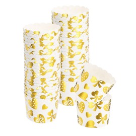 sourcing map 50pcs Cupcake Wrappers for Wedding, Paper Baking Cups, and Muffins Liners for Birthday Wedding Party Supplies Heart-Shaped