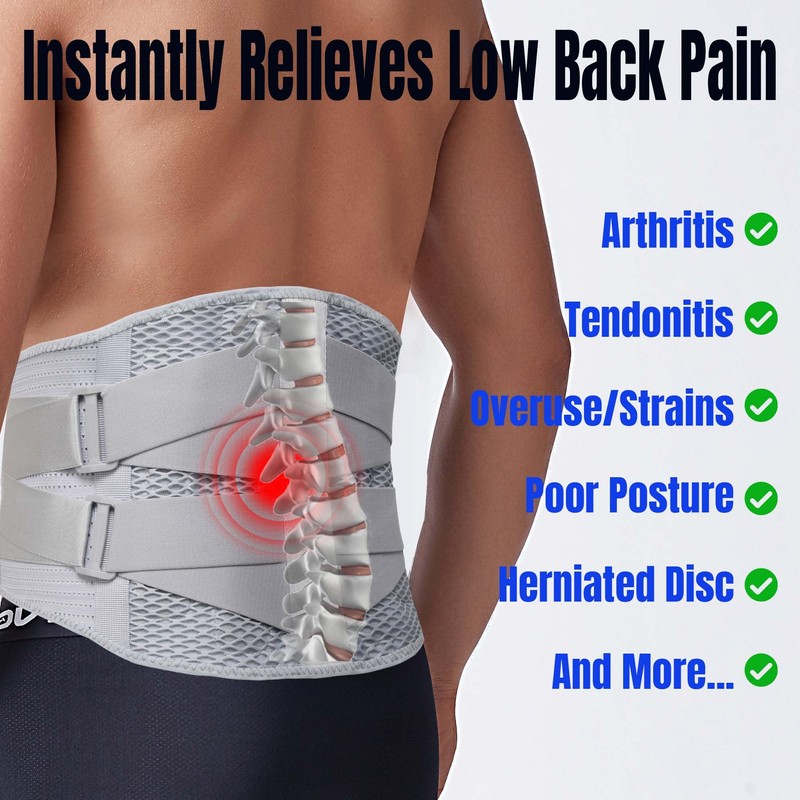 ADORNEST Back Brace for Lower Back Pain, Lumbar Support Belt