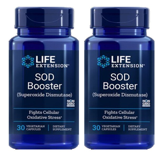 Superoxide Dismutase SOD Booster 30 Capsules x 2 Bottles. Get it FAST