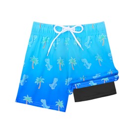 Resiprolty 5T Toddler Swim Trunks with Compression Liner Quick Dry Toddler Bathing Suits Boys Swim Shorts Swimsuit Boy Kids Swimwear