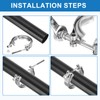 sourcing map 3.5" V Band Clamp 304 Stainless Steel for