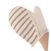 Baluue 2pcs Exfoliating Glove for Gentle Body Scrub Linen Shower