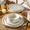 AmorArc Ceramic Dinnerware Set for 4 | Speckled Stoneware Plates