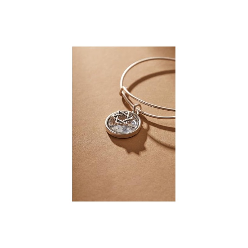 Alex and Ani Star of David Crystal Charm Bangle