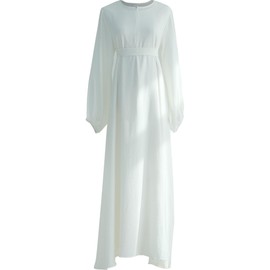 Jazvano Women Classic Abaya Dress Eid Prayer Clothes Dubai Women Robe Islamic Salah Muslim Robe Soft Jilbab