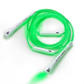 Elite Jumps - Light Show LED Jump Rope - For Kids & Adults - Durable & Lightweight - Adjustable Length & USB Rechargeable - Tangle-Free Jumping Rope for Fun & Exercise - 6 Vibrant Colors - Double LED