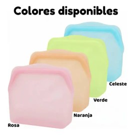 Bolsa Silicona Reutilizable Grado Alimenticio Libre Bpa 2p F