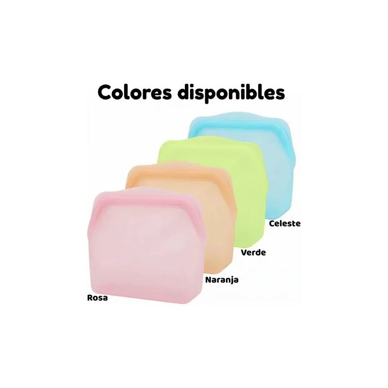 Bolsa Silicona Reutilizable Grado Alimenticio Libre Bpa 2p F