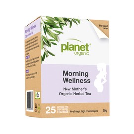 Planet Organic Mother's Morning Wellness Herbal Tea 25 Tea Bags