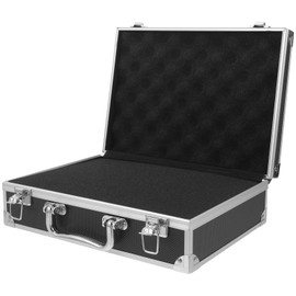 BESTonZON Aluminum Alloy Case, 11 Inch Mini Briefcase Aluminum Tool Holder Box Case, Hard Briefcase with Padded, Tools Carrying Container Box, Professional Flight Briefcase Tool Box for Craftsman Carr