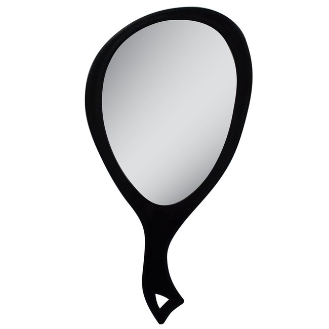 Zadro Teardrop Hand Mirror, Large, Black