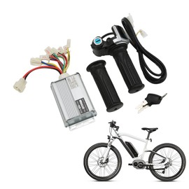 Motor Brushed Speed Controller with Throttle Twist Grip, 36V 1000W Electric Bike Mini Bike Motor Controller with Locking Battery Display Throttle Grip Sturdy Aluminium Alloy