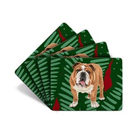 Bulldog - Set of 4 Table Mats - Leslie Gerry Animal Gifts