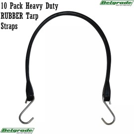Automann 10 Pack 9" Heavy Duty RUBBER Tarp Straps TARP TIE DOWN Bungee Cords