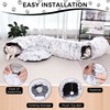 YUYAFN Plush Cat Tunnel with Cat Bed for Indoor Cats,