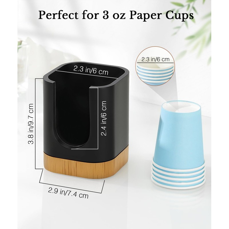Luxspire Bathroom Cup Dispenser, Dixie Cup Holder 3-5oz, Disposable Paper