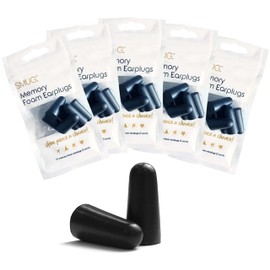 SMUG Foam Ear Plugs | 50 Pack Soft Foam Earplugs | Ear Plugs for Sleeping, Snoring, Travel, Loud Noise | Comfortable Noise Cancelling Earplugs | Black