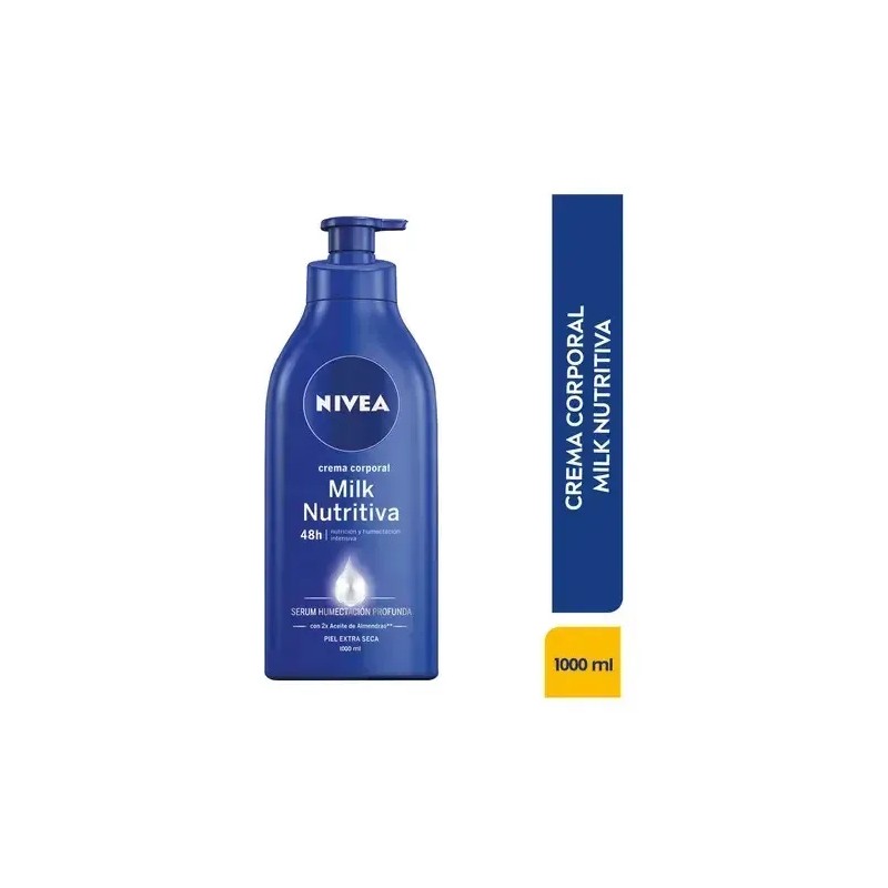 Nivea Milk Nutritiva crema corporal 1 L nutrición para piel