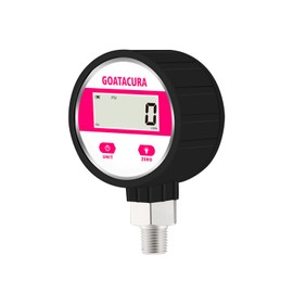 GOATACURA 0-3500psi Digital Industrial Pressure Gauge, 2-1/2" Dial Size, 1/4" NPT Lower Mount, 304 Stainless Steel Case and Connection, 1% High Accuracy, with Protective Sleeve