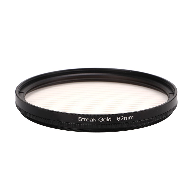 Gold Streak Digital Camera Lens Filter Antiscratch Optical Glass Aluminum