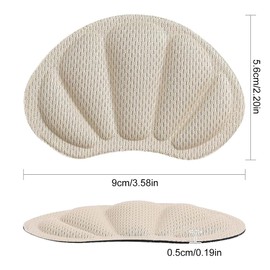 WUSJCOF Premium Heel Cushion Insoles, Heel Protection, Gel Non-Slip Insoles for Shoes and Boots in Plus Sizes, Shoe Pads, Heel Protection Pads Against Blisters, Set of 6