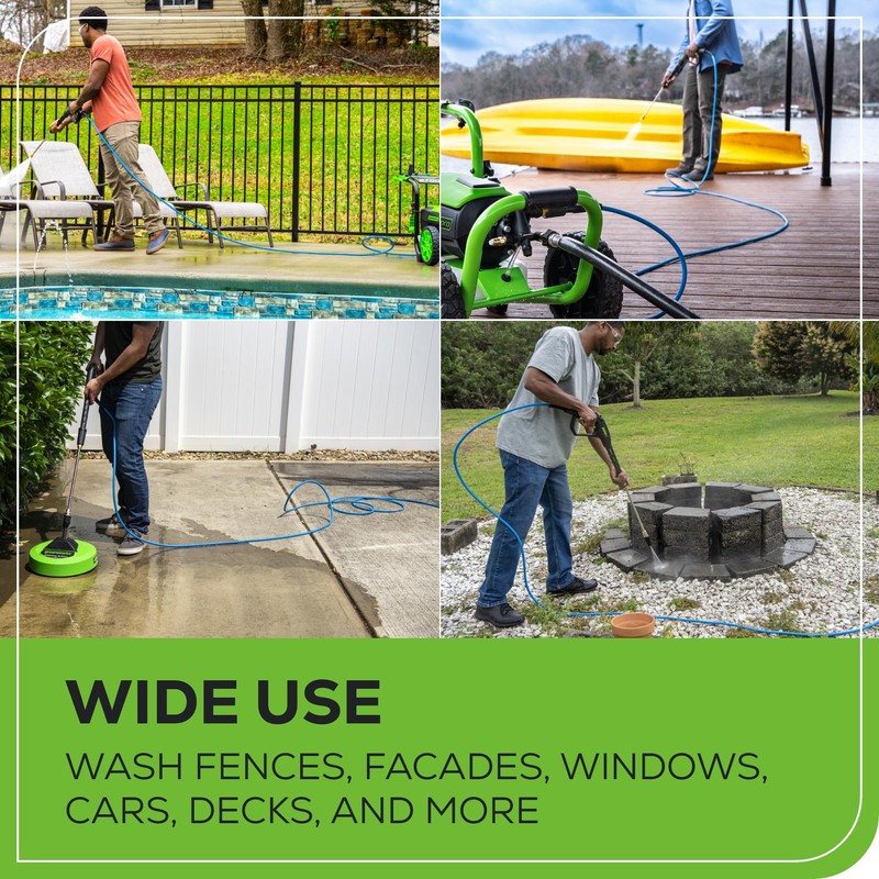Greenworks 25ft High-Pressure (2300 PSI) Kink-Free Hose with M22 Adaptor