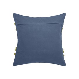 carol & frank Tabb Indigo & Citron Throw Pillow 22" x 22" Blue