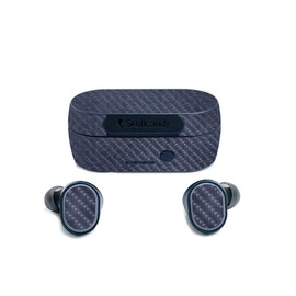 MightySkins Carbon Fiber Skin for Skullcandy Sesh True Wireless Earbuds - Charcoal Lattice | Protective, Durable Textured Carbon Fiber Finish | Easy to Apply | Made in The USA