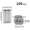 Snokay 100 Pcs Aluminum Crimping Loop Sleeves, Silver Double Ferrule