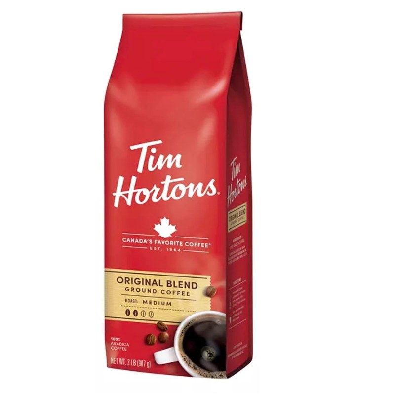 Tims Hortons Original Blend Ground Coffee, Medium Roast, 32 oz.