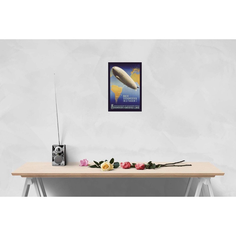 Tin Sign 20 x 30 cm Curved Travel Poster Ship