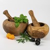 Luca Olio Mortar and pestle made of high-quality olive wood