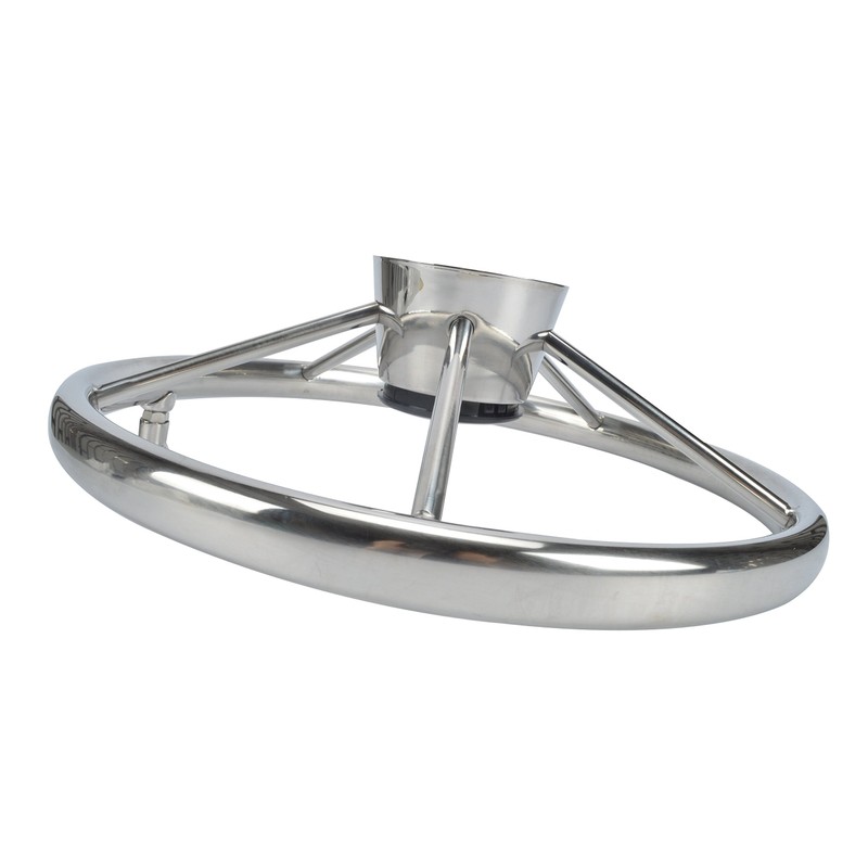 Amarine-Made 5-Spoke 13-1/2 Inch Destroyer Style Stainless Boat Steering Wheel