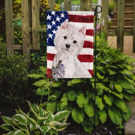Caroline's Treasures BB9359GF Westie Patriotic Flag Garden Size, Small, Multicolor