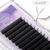 Natuhana Eyelash Extensions, YY-Shaped, 0.07 C Curl, 8-14 mm Volume,