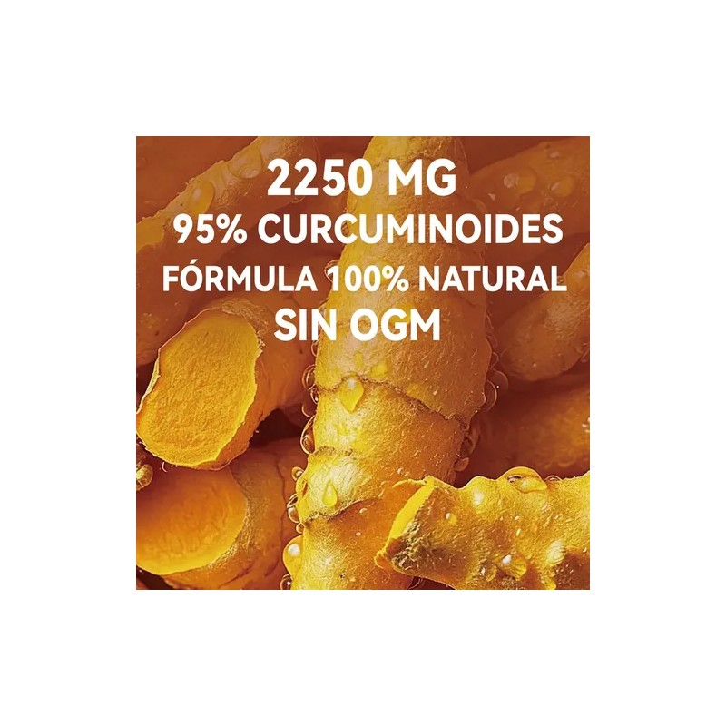Gwynne Curcumin Turmeric 2250mg 90 Capsules- Curcuminoides Al 95% Con