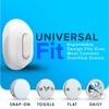 SlipX Solutions Better Soak Adjustable Overflow Drain Cover, Oval, White