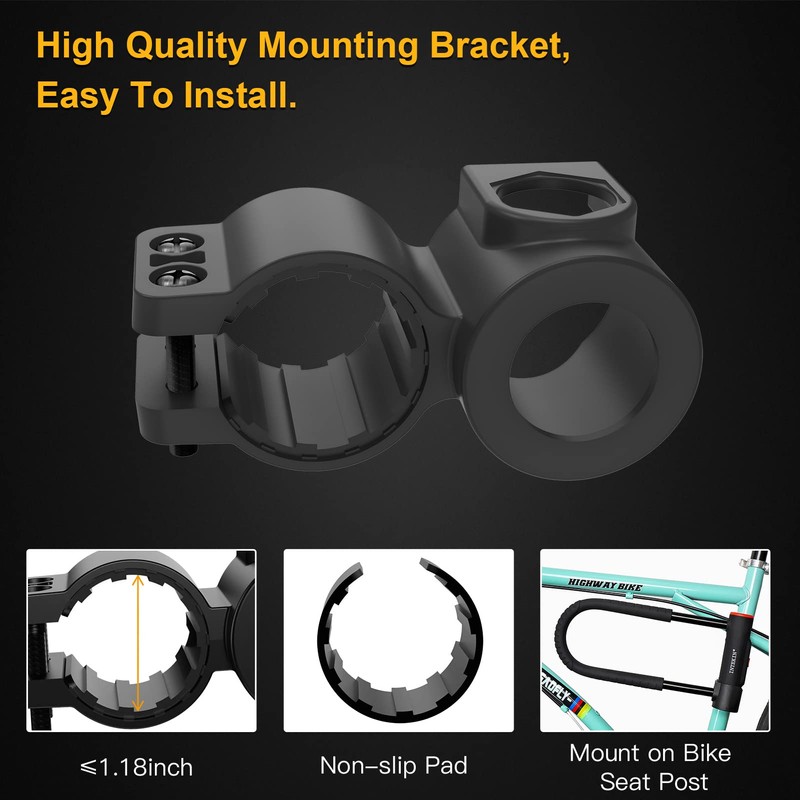 INTEKIN Bike U Lock Heavy Duty Bike Lock Bicycle Lock,