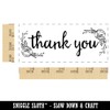 Thank You Rose Details Self-Inking Rubber Stamp Ink Stamper for